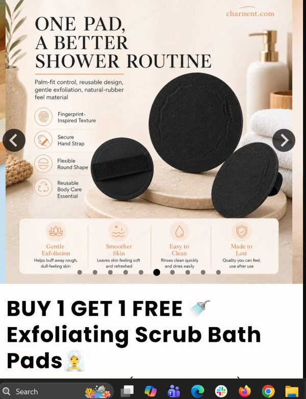 BUY 1 GET 1 FREE Exfoliating Scrub Bath Pads